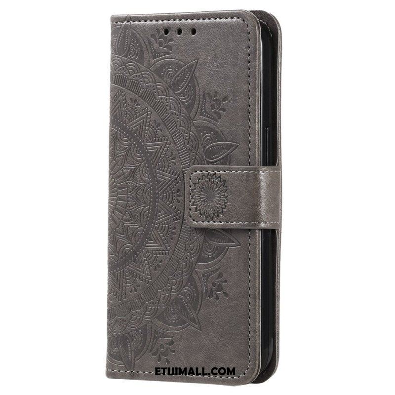 Etui Folio do Sony Xperia 5 IV z Łańcuch Mandala Słoneczna Na Ramiączkach