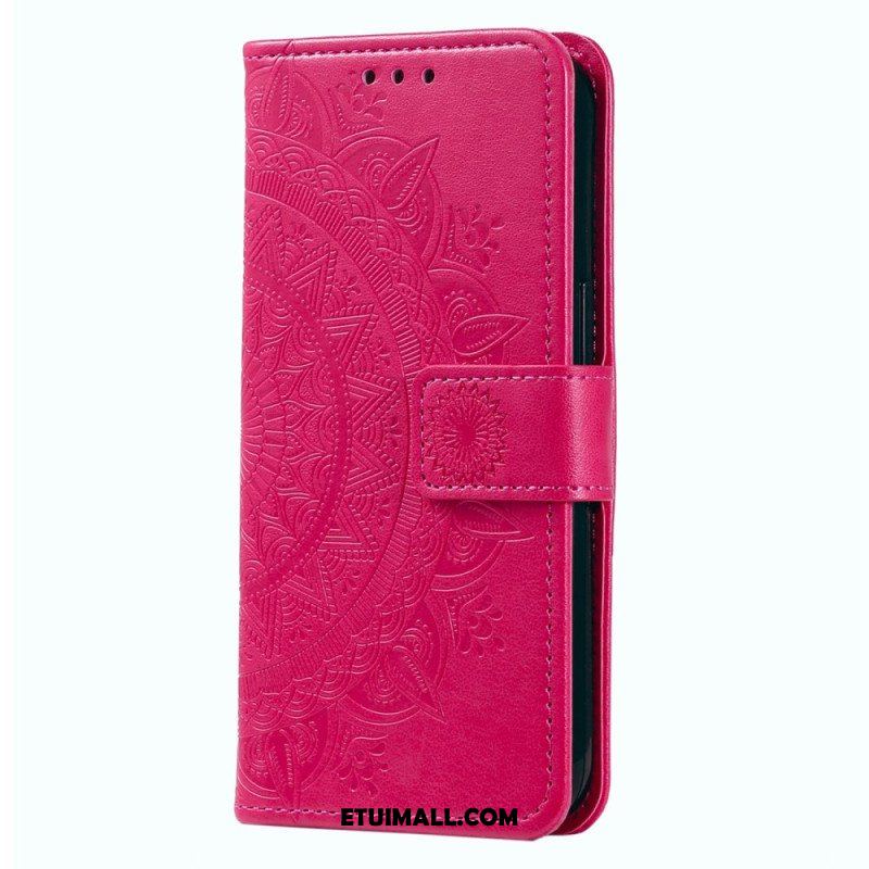 Etui Folio do Sony Xperia 5 IV z Łańcuch Mandala Słoneczna Na Ramiączkach