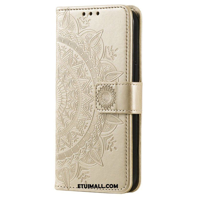 Etui Folio do Sony Xperia 5 IV z Łańcuch Mandala Słoneczna Na Ramiączkach