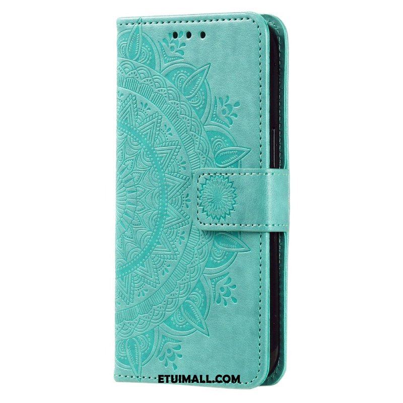 Etui Folio do Sony Xperia 5 IV z Łańcuch Mandala Słoneczna Na Ramiączkach