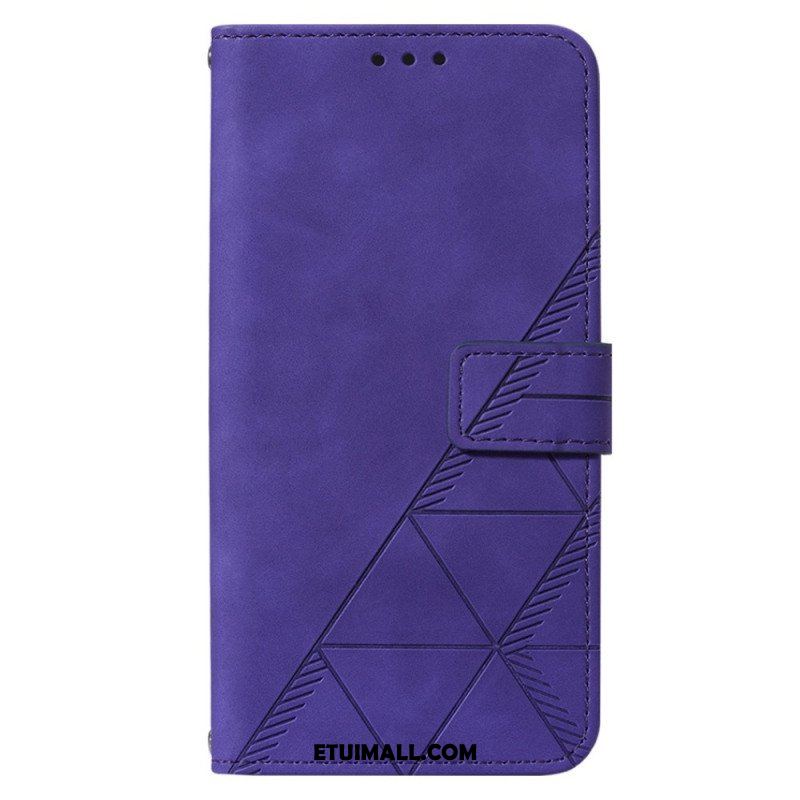 Etui Folio do Xiaomi 12 Lite Trójkąty Ze Smyczą