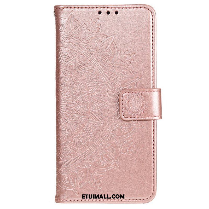 Etui Folio do Xiaomi 12 Pro z Łańcuch Mandala Słoneczna Na Ramiączkach