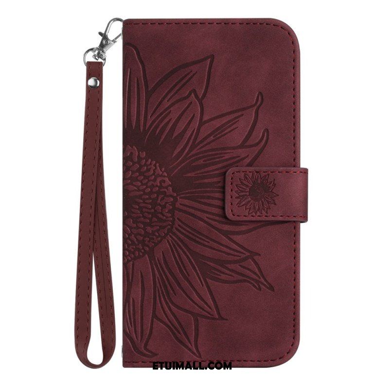 Etui Folio do Xiaomi 13 Kwiat Z Smyczem