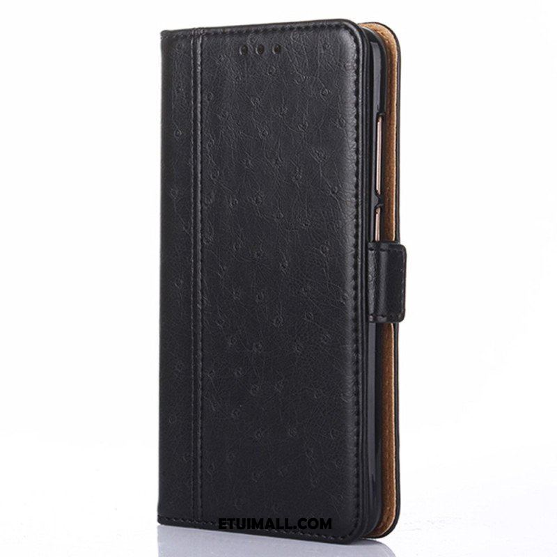 Etui Folio do Xiaomi 13 Tekstura Skóry Strusia