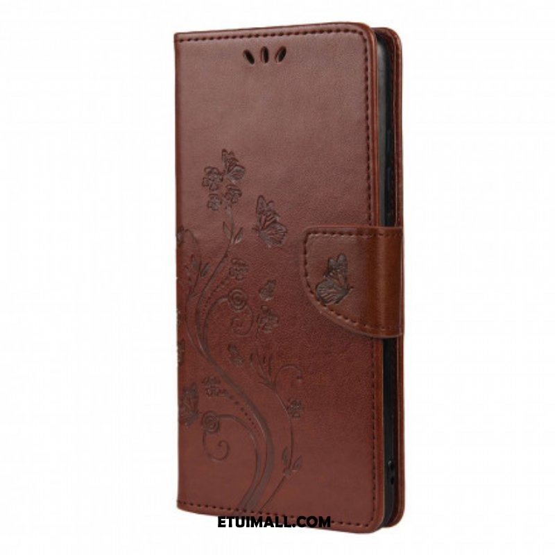 Etui Folio do Xiaomi Redmi Note 10 / 10S Azjatyckie Motyle I Kwiaty