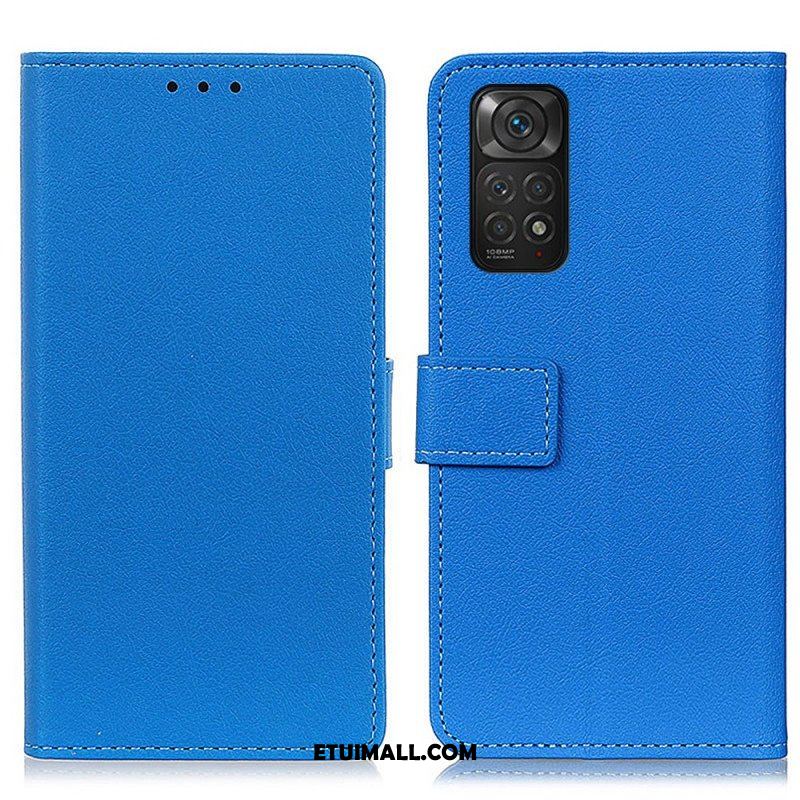 Etui Folio do Xiaomi Redmi Note 11 / 11S Wysokiej Jakości Sztuczna Skóra Liczi