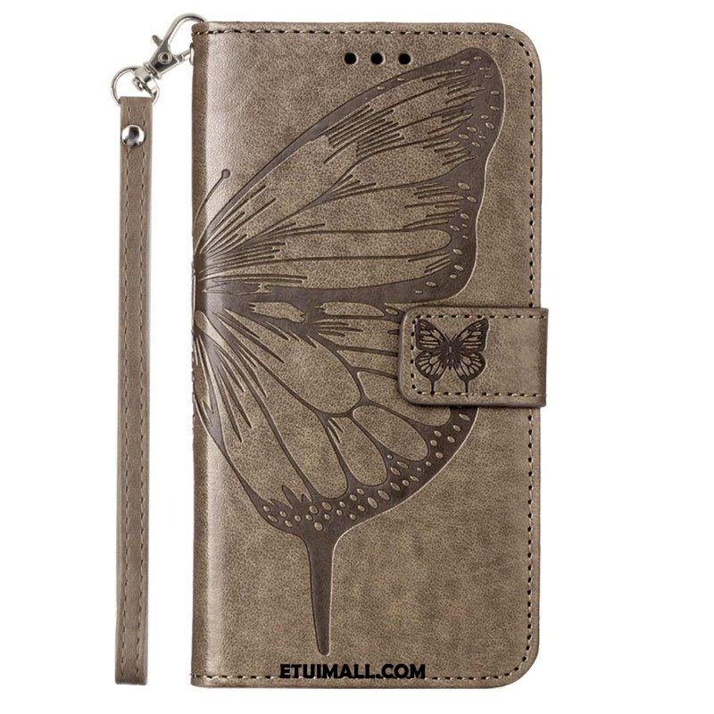 Etui Folio do Xiaomi Redmi Note 12 5G Kwiatowy Motyl