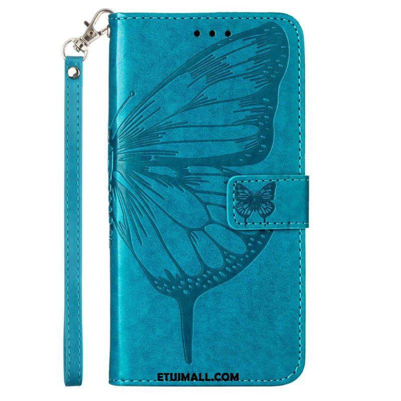 Etui Folio do Xiaomi Redmi Note 12 5G Kwiatowy Motyl