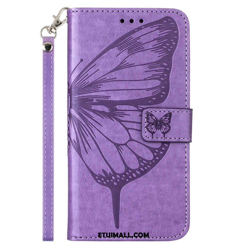 Etui Folio do Xiaomi Redmi Note 12 5G Kwiatowy Motyl