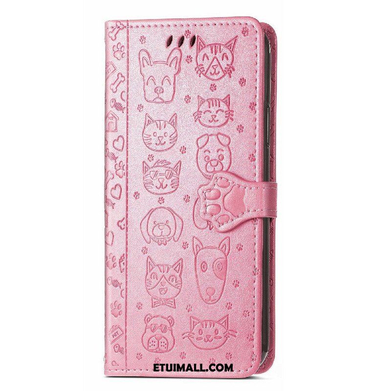 Etui Folio do iPhone 13 Mini Animowane Zwierzęta