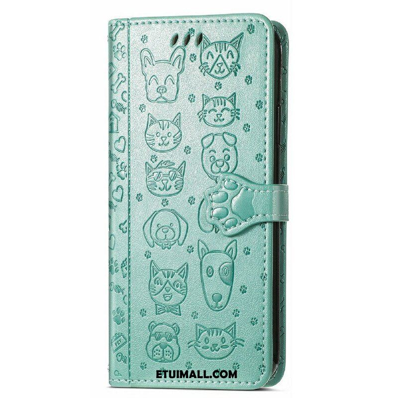 Etui Folio do iPhone 13 Mini Animowane Zwierzęta