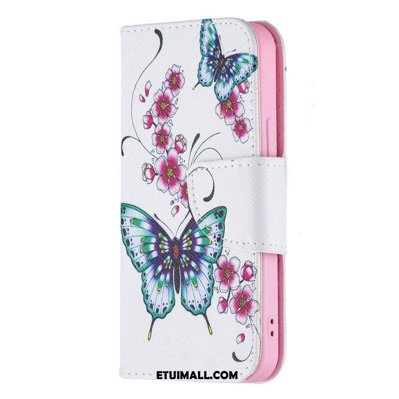 Etui Folio do iPhone 13 Mini Cudowne Motyle