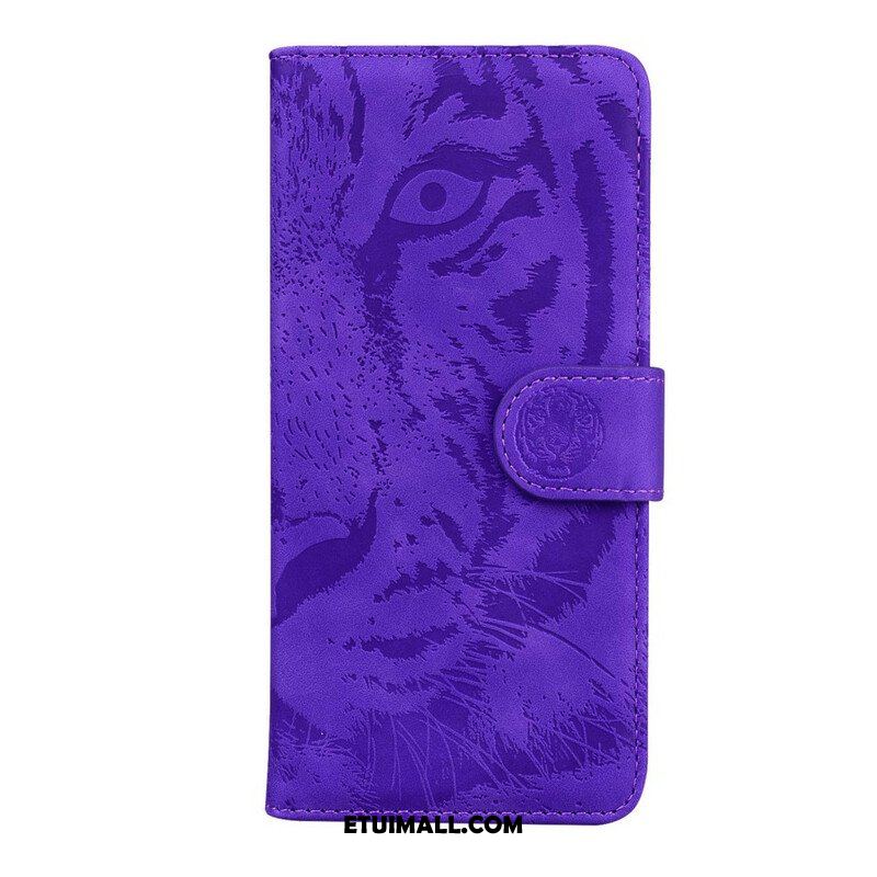 Etui Folio do iPhone 13 Mini Nadruk Twarzy Tygrysa