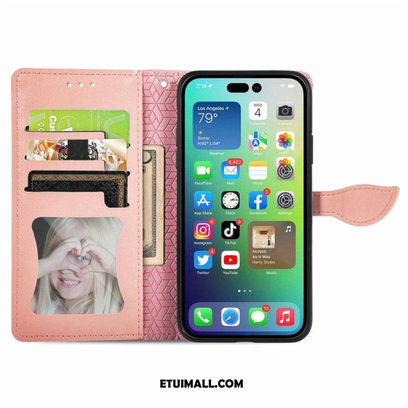 Etui Folio do iPhone 14 Plus Plemienne Liście