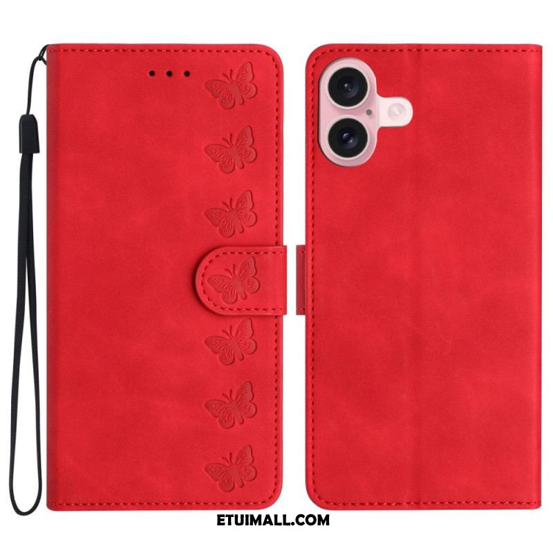 Etui Folio iPhone 16 Fryz Motyli