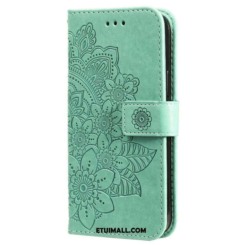 Etui Folio iPhone 16 Nadruk Mandali Z Paskiem