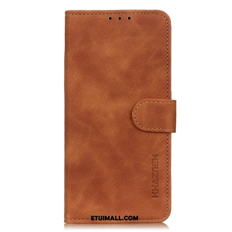 Etui Folio iPhone 16 Plus Efekt Zamszu W Stylu Retro Khazneh