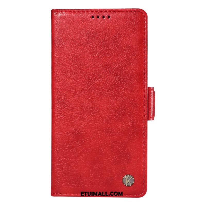 Etui Folio iPhone 16 Plus Tekstura Liczi Yikatu