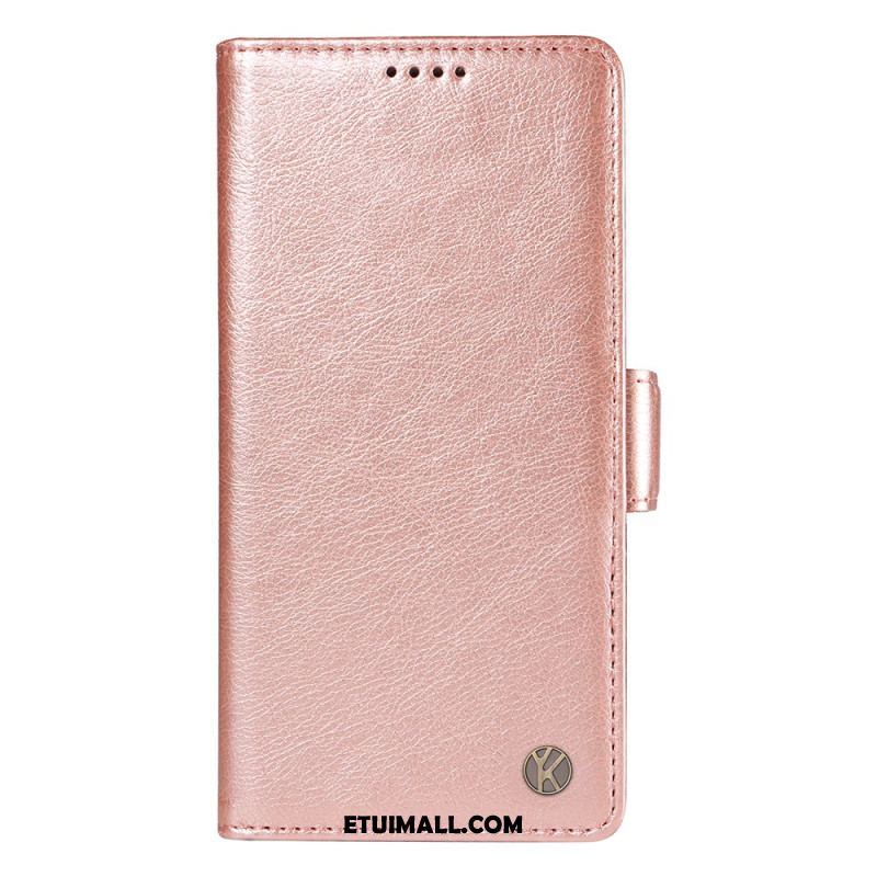 Etui Folio iPhone 16 Plus Tekstura Liczi Yikatu