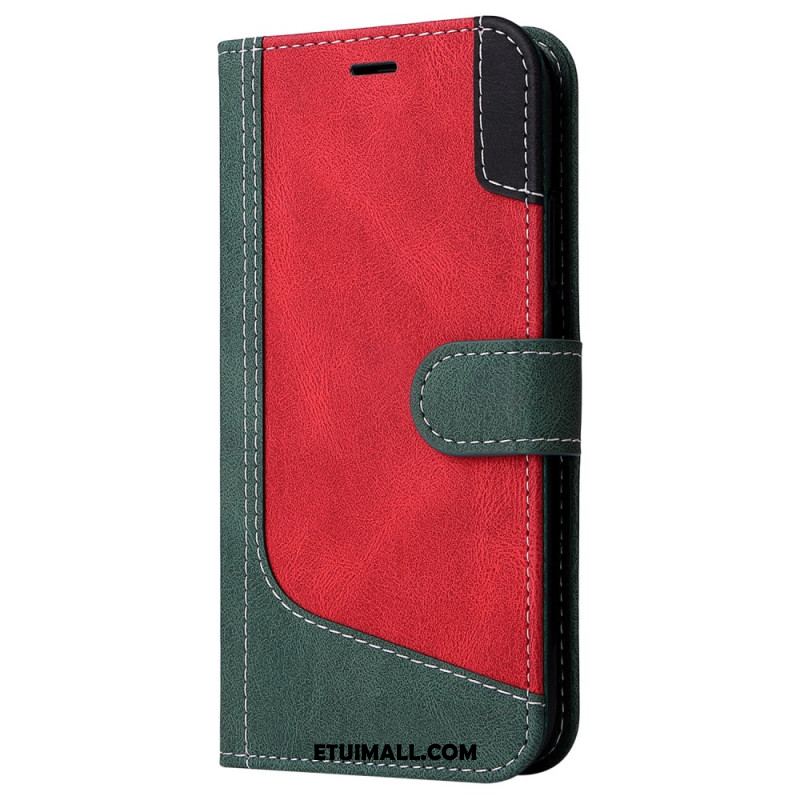 Etui Folio iPhone 16 Plus Trójkolorowy Z Paskiem