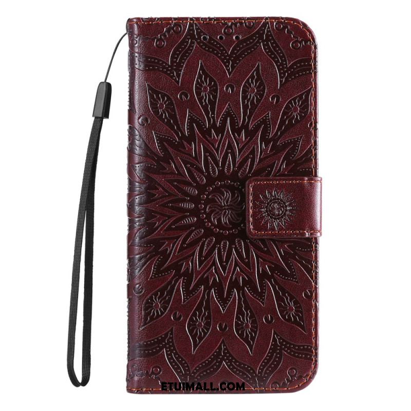 Etui Folio iPhone 16 Plus Wzór Mandali Z Paskiem Etui Ochronne