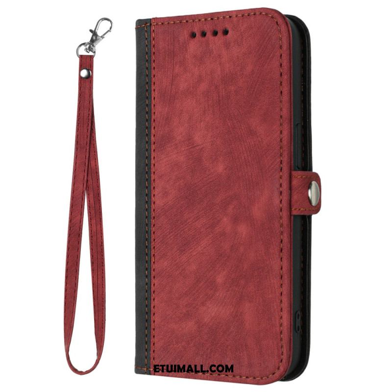 Etui Folio iPhone 16 Pro Dwukolorowy Pasek