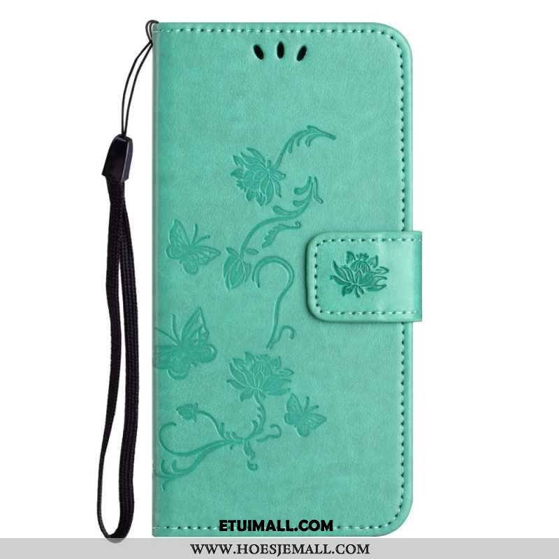 Etui Folio iPhone 16 Pro Max Motyle I Kwiaty