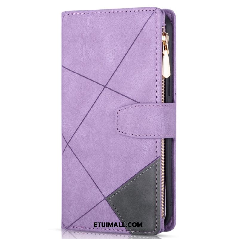 Etui Folio iPhone 16 Pro Wzór Geometryczny Portfela Etui Ochronne