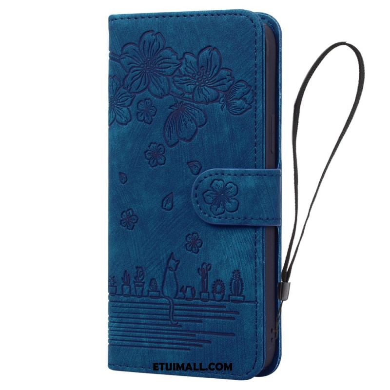 Etui Folio iPhone 16 Rysunek Kota Etui Ochronne