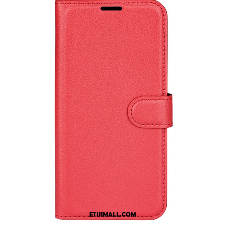 Etui Folio iPhone 16 Sztuczna Skóra Litchi Etui Ochronne