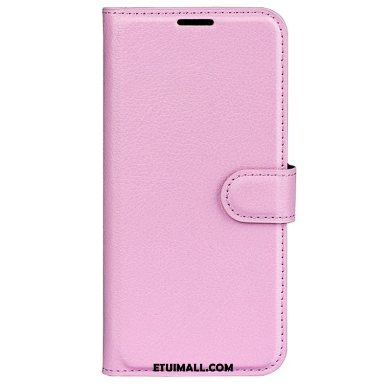 Etui Folio iPhone 16 Sztuczna Skóra Litchi Etui Ochronne