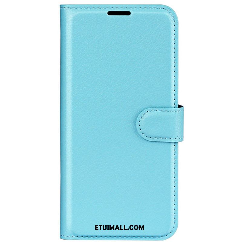 Etui Folio iPhone 16 Sztuczna Skóra Litchi Etui Ochronne