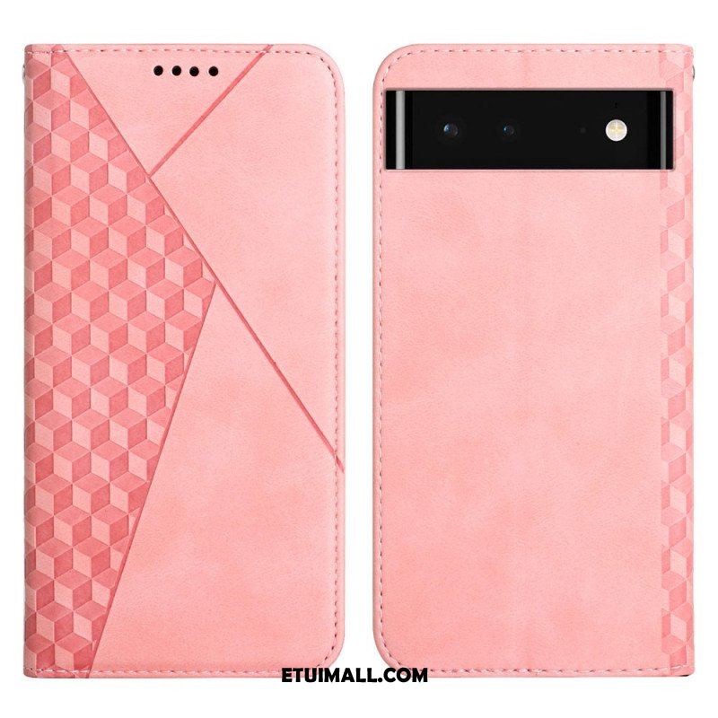 Etui Na Telefon do Google Pixel 6 Etui Folio Efekt Geo Skóry