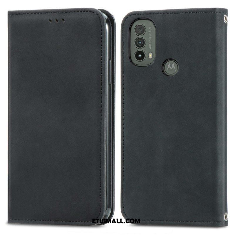 Etui Na Telefon do Moto E40 / E30 / E20 Etui Folio Dotyk Skóry