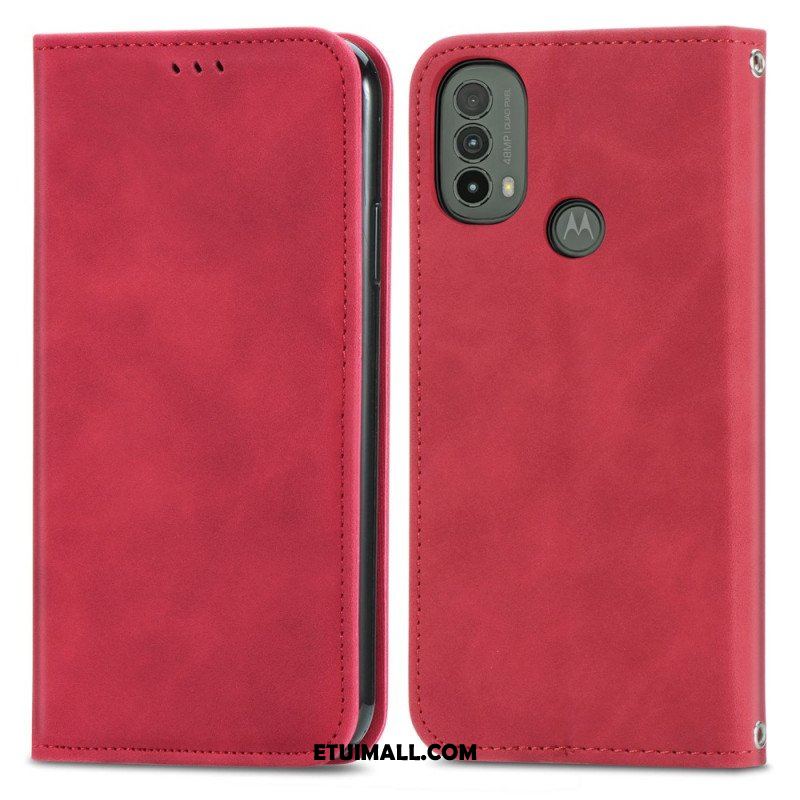 Etui Na Telefon do Moto E40 / E30 / E20 Etui Folio Dotyk Skóry