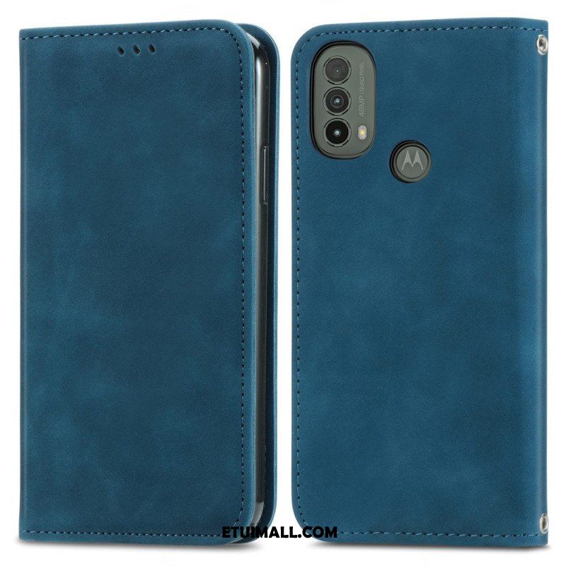 Etui Na Telefon do Moto E40 / E30 / E20 Etui Folio Dotyk Skóry