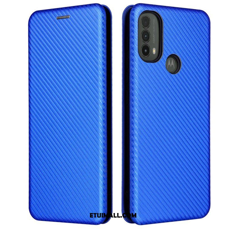 Etui Na Telefon do Moto E40 / E30 / E20 Etui Folio Włókno Węglowe