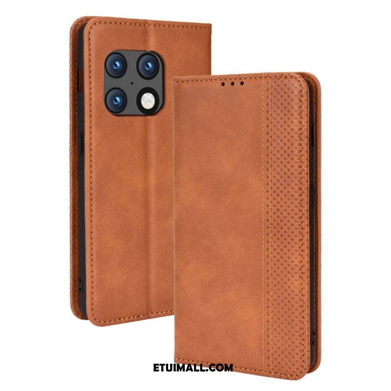 Etui Na Telefon do OnePlus 10 Pro 5G Etui Folio Stylizowany Efekt Skóry W Stylu Vintage