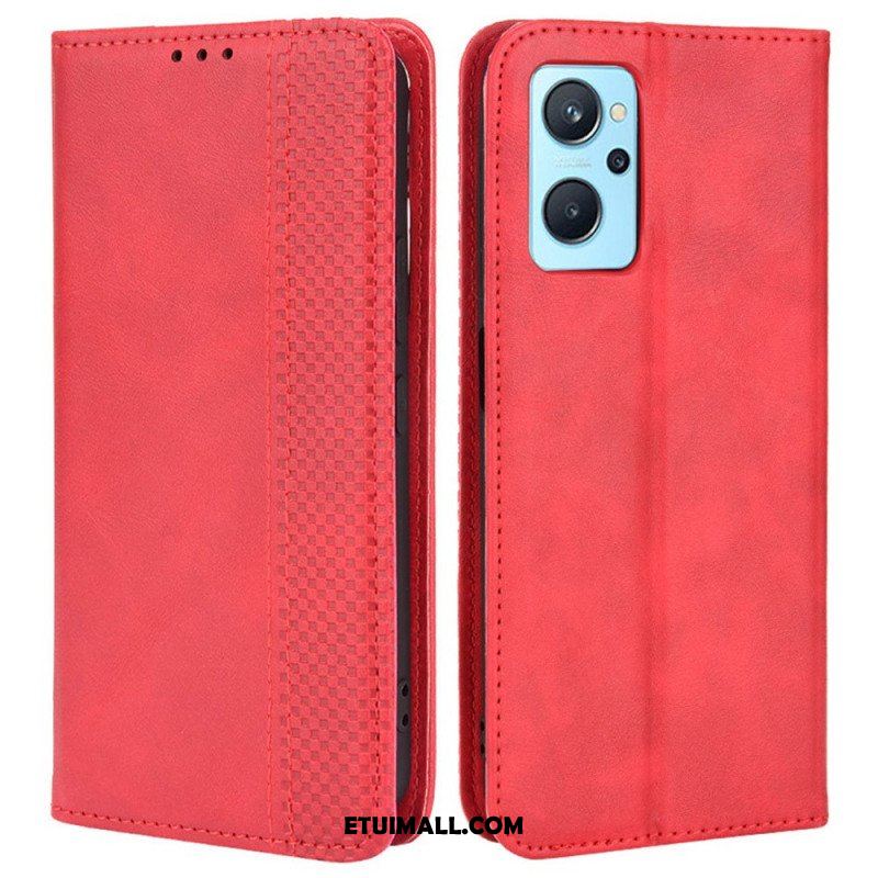 Etui Na Telefon do Realme 9i Etui Folio Stylizowany Efekt Skóry W Stylu Vintage