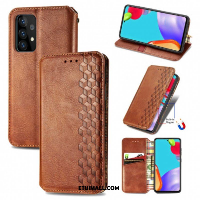 Etui Na Telefon do Samsung Galaxy A52 4G / A52 5G / A52s 5G Etui Folio Skórzany Efekt Diamentowej Tekstury