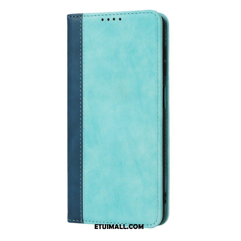 Etui Na Telefon do Samsung Galaxy M12 / A12 Etui Folio Dwukolorowy Skórzany Styl