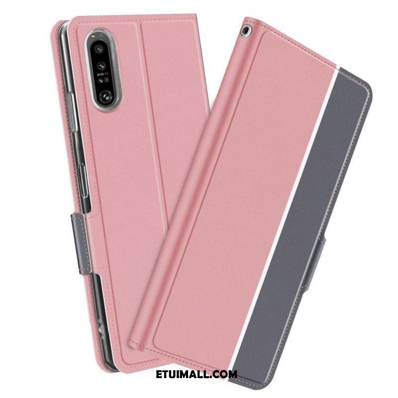 Etui Na Telefon do Sony Xperia 1 IV Etui Folio Dwukolorowy Baiyu