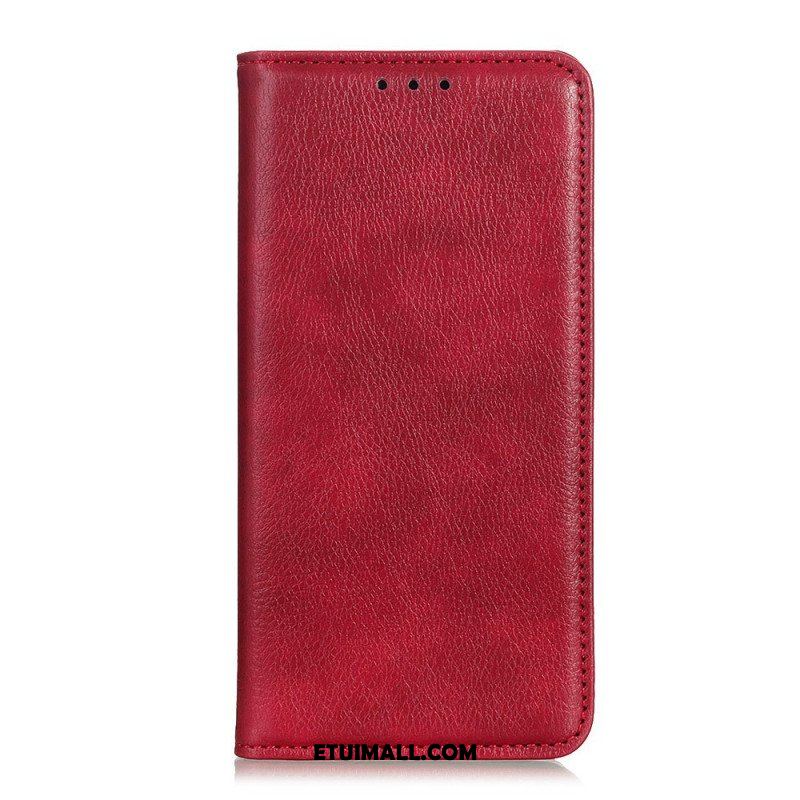 Etui Na Telefon do Sony Xperia 10 IV Etui Folio Skóra Dwoinowa Liczi