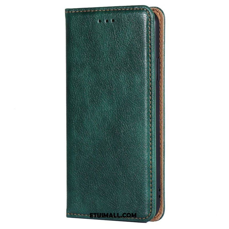 Etui Na Telefon do Xiaomi Redmi Note 12 Pro Plus Etui Folio Przeszycia Ze Sztucznej Skóry