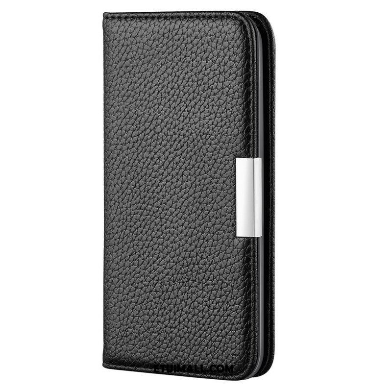 Etui Na Telefon do iPhone 13 Mini Etui Folio Liczi Ze Sztucznej Skóry Ultra Szykowny