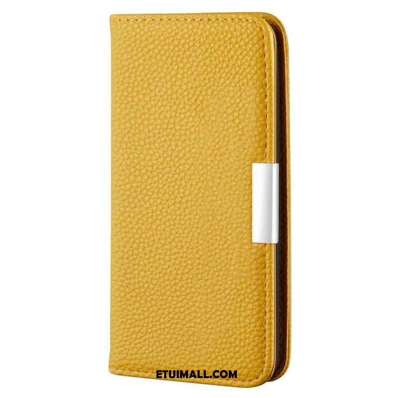 Etui Na Telefon do iPhone 13 Mini Etui Folio Liczi Ze Sztucznej Skóry Ultra Szykowny