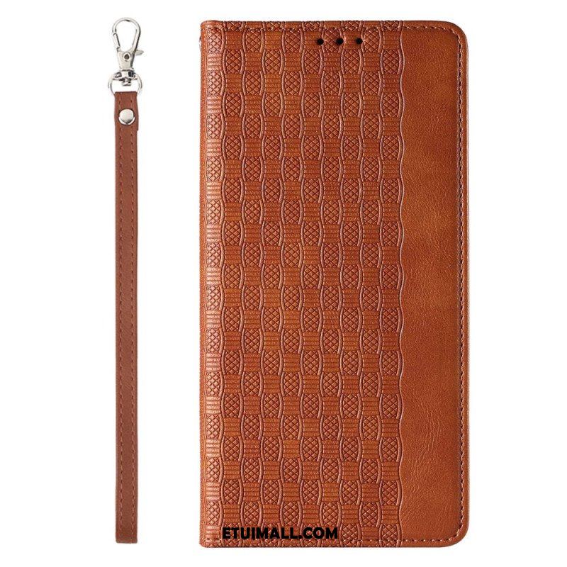 Etui Na Telefon do iPhone 14 Pro z Łańcuch Etui Folio Pasek W Stylu Vintage