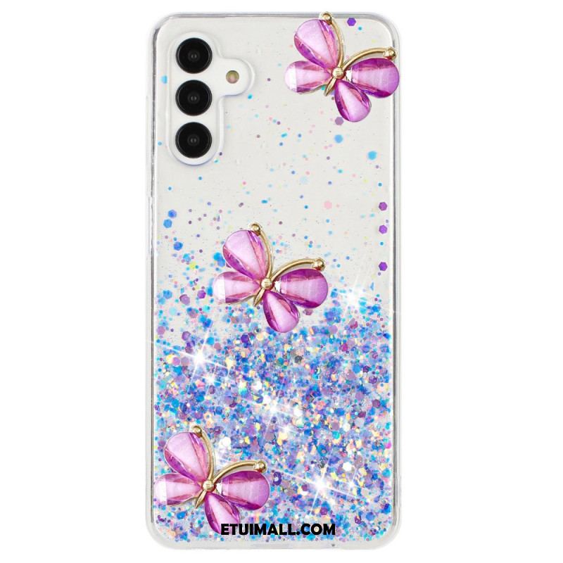 Etui Samsung Galaxy S24 Fe Fosforyzujące Motyle 3d