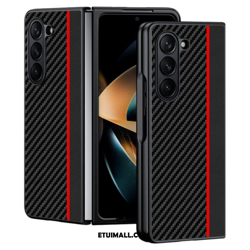 Etui Samsung Galaxy Z Fold 5 Linia Z Włókna Węglowego I Mikrofibry Etui Ochronne