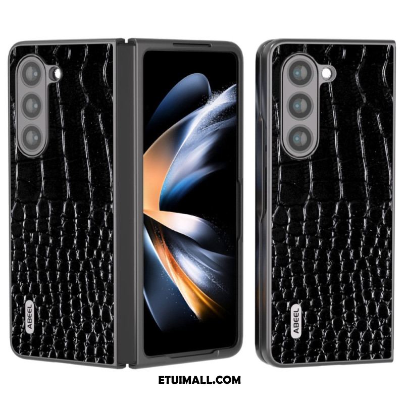 Etui Samsung Galaxy Z Fold 5 Prawdziwa Skóra Z Efektem Krokodyla Abeel